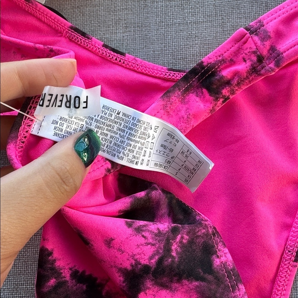 Forever 21 Pink and Black Bikini Bottom - Picture 3 of 4